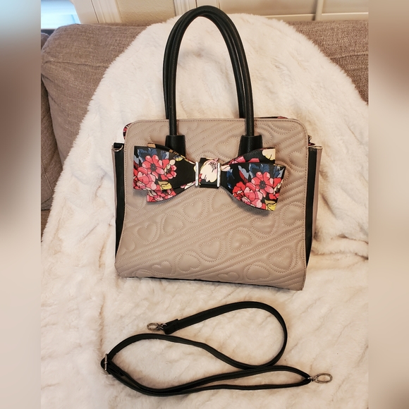 Large BETSEY JOHNSON Satchel w/ Crossbody Strap